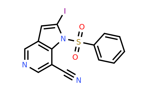 CAS 1260385-89-4 | 2-iodo-1-(phenylsulfonyl)-1H-pyrrolo[3,2-c]pyridine-7-carbonitrile