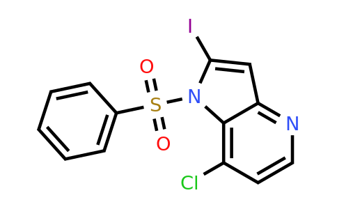 CAS 1260385-95-2 | 1-(benzenesulfonyl)-7-chloro-2-iodo-1H-pyrrolo[3,2-b]pyridine