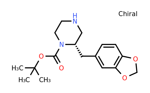 CAS 1260588-51-9 | (S)-2-Benzo[1,3]dioxol-5-ylmethyl-piperazine-1-carboxylic acid tert-butyl ester