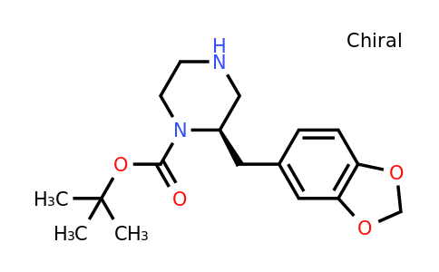 CAS 1260588-58-6 | (R)-2-Benzo[1,3]dioxol-5-ylmethyl-piperazine-1-carboxylic acid tert-butyl ester