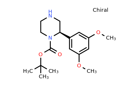 CAS 1260605-72-8 | (R)-2-(3,5-Dimethoxy-phenyl)-piperazine-1-carboxylic acid tert-butyl ester