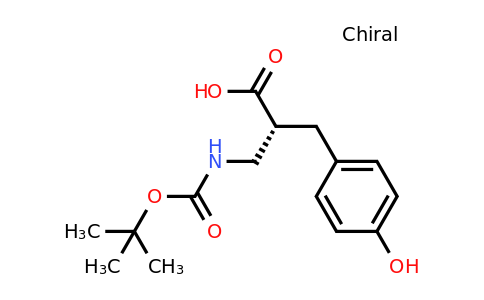 CAS 1260607-94-0 | (R)-2-(Tert-butoxycarbonylamino-methyl)-3-(4-hydroxy-phenyl)-propionic acid
