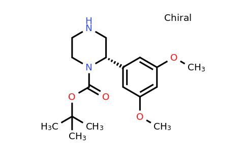 CAS 1260608-71-6 | (S)-2-(3,5-Dimethoxy-phenyl)-piperazine-1-carboxylic acid tert-butyl ester