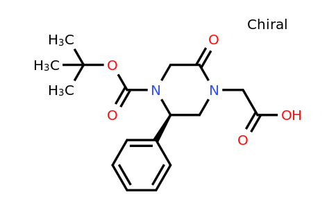 CAS 1260611-52-6 | (R)-4-Carboxymethyl-5-oxo-2-phenyl-piperazine-1-carboxylic acid tert-butyl ester