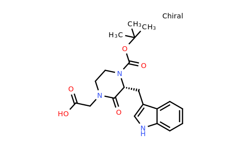 CAS 1260615-73-3 | (R)-4-Carboxymethyl-2-(1H-indol-3-ylmethyl)-3-oxo-piperazine-1-carboxylic acid tert-butyl ester