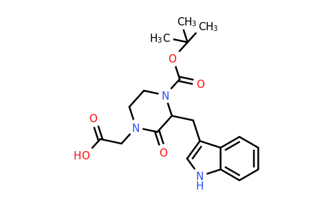 CAS 1260638-00-3 | 4-Carboxymethyl-2-(1H-indol-3-ylmethyl)-3-oxo-piperazine-1-carboxylic acid tert-butyl ester