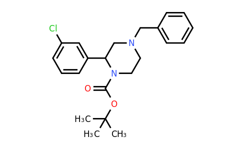 CAS 1260667-56-8 | Tert-butyl 2-(3-chlorophenyl)-4-benzylpiperazine-1-carboxylate