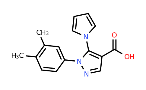 CAS 1260950-82-0 | 1-(3,4-Dimethylphenyl)-5-(1H-pyrrol-1-yl)-1H-pyrazole-4-carboxylic acid