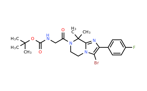CAS 1261117-66-1 | tert-Butyl (2-(3-bromo-2-(4-fluorophenyl)-8,8-dimethyl-5,6-dihydroimidazo[1,2-a]pyrazin-7(8H)-yl)-2-oxoethyl)carbamate