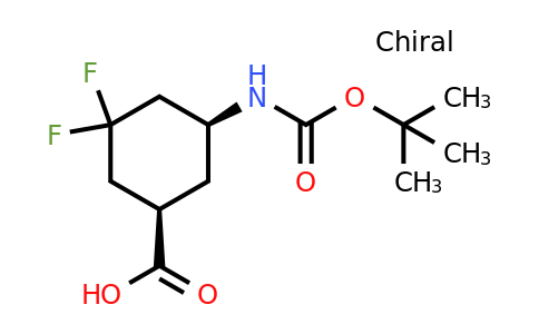 CAS 1261225-61-9 | cyclohexanecarboxylic acid, 5-[[(1,1-dimethylethoxy)carbonyl]amino]-3,3-difluoro-, (1r,5s)-rel-