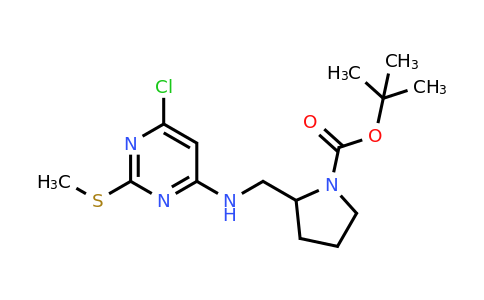 CAS 1261229-91-7 | tert-Butyl 2-(((6-chloro-2-(methylthio)pyrimidin-4-yl)amino)methyl)pyrrolidine-1-carboxylate