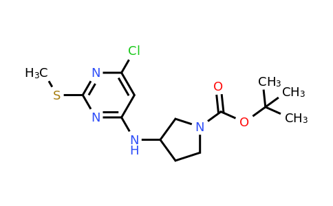 CAS 1261235-37-3 | tert-Butyl 3-((6-chloro-2-(methylthio)pyrimidin-4-yl)amino)pyrrolidine-1-carboxylate