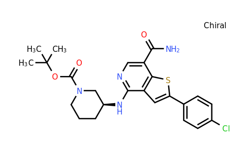 CAS 1261302-06-0 | tert-butyl (S)-3-((7-carbamoyl-2-(4-chlorophenyl)thieno[3,2-c]pyridin-4-yl)amino)piperidine-1-carboxylate