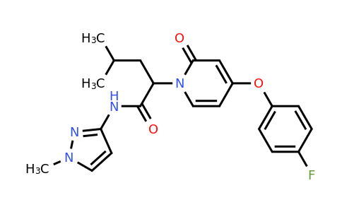 CAS 1262239-19-9 | 2-(4-(4-fluorophenoxy)-2-oxopyridin-1(2H)-yl)-4-methyl-N-(1-methyl-1H-pyrazol-3-yl)pentanamide