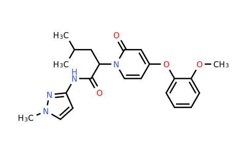 CAS 1262239-30-4 | 2-(4-(2-methoxyphenoxy)-2-oxopyridin-1(2H)-yl)-4-methyl-N-(1-methyl-1H-pyrazol-3-yl)pentanamide