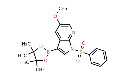CAS 1262294-19-8 | 1h-pyrrolo[2,3-b]pyridine, 5-methoxy-1-(phenylsulfonyl)-3-(4,4,5,5-tetramethyl-1,3,2-dioxaborolan-2-yl)-