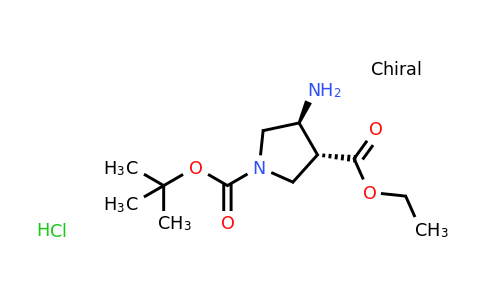 CAS 1262849-90-0 | 1-tert-butyl 3-ethyl (3R,4S)-4-aminopyrrolidine-1,3-dicarboxylate hydrochloride