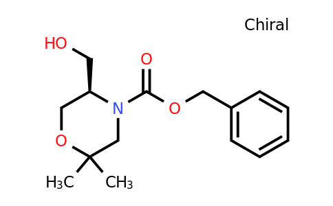 CAS 1263078-09-6 | (R)-Benzyl 5-(hydroxymethyl)-2,2-dimethylmorpholine-4-carboxylate