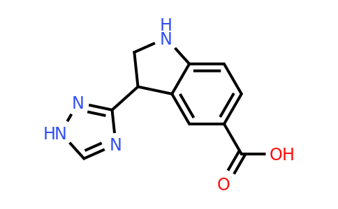 CAS 1263180-91-1 | 3-(1H-1,2,4-Triazol-3-yl)indoline-5-carboxylic acid