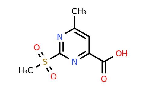 CAS 1263216-10-9 | 6-methyl-2-methylsulfonyl-pyrimidine-4-carboxylic acid