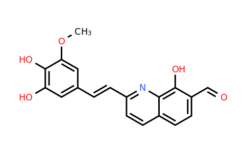 CAS 1263287-73-5 | (E)-2-(3,4-Dihydroxy-5-methoxystyryl)-8-hydroxyquinoline-7-carbaldehyde