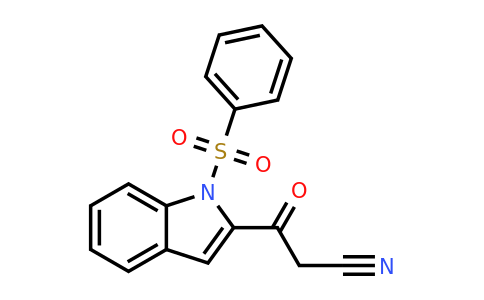 CAS 1265234-00-1 | 3-[1-(benzenesulfonyl)-1H-indol-2-yl]-3-oxopropanenitrile