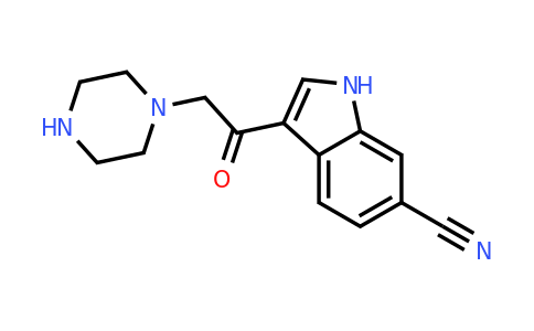 CAS 1266183-10-1 | 3-(Piperazin-1-ylacetyl)-1H-indole-6-carbonitrile