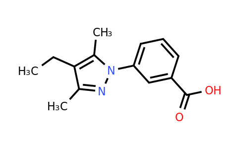 CAS 1266405-58-6 | 3-(4-ethyl-3,5-dimethyl-1H-pyrazol-1-yl)benzoic acid