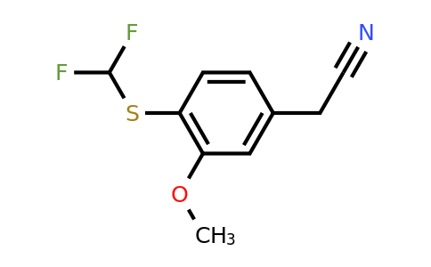 CAS 1269151-40-7 | 2-{4-[(difluoromethyl)sulfanyl]-3-methoxyphenyl}acetonitrile