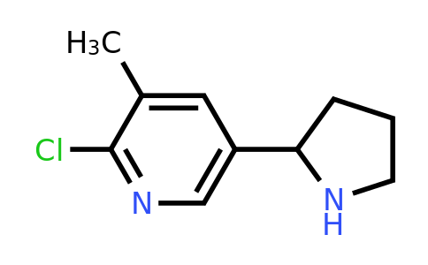 CAS 1270501-68-2 | 2-Chloro-3-methyl-5-(pyrrolidin-2-yl)pyridine