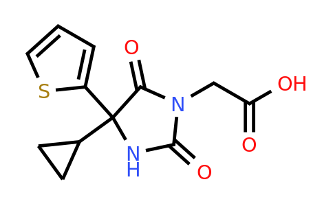 CAS 1270850-79-7 | 2-[4-cyclopropyl-2,5-dioxo-4-(thiophen-2-yl)imidazolidin-1-yl]acetic acid