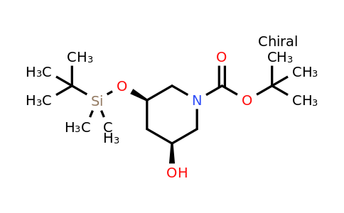 CAS 1271810-03-7 | tert-butyl (3R,5S)-3-[(tert-butyldimethylsilyl)oxy]-5-hydroxypiperidine-1-carboxylate