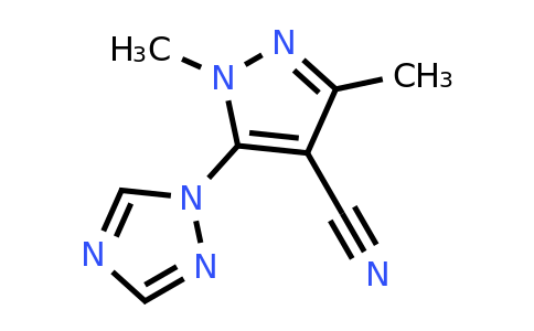 CAS 1272069-02-9 | 1,3-dimethyl-5-(1H-1,2,4-triazol-1-yl)-1H-pyrazole-4-carbonitrile