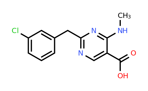 CAS 1273315-62-0 | 2-(3-Chlorobenzyl)-4-(methylamino)pyrimidine-5-carboxylic acid