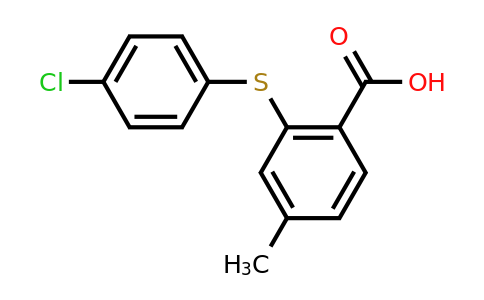 CAS 1274871-15-6 | 2-[(4-chlorophenyl)sulfanyl]-4-methylbenzoic acid