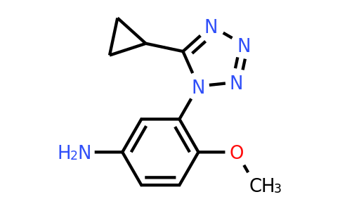 CAS 1275491-84-3 | 3-(5-cyclopropyl-1H-1,2,3,4-tetrazol-1-yl)-4-methoxyaniline