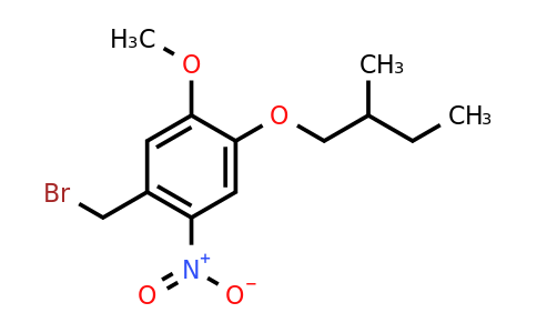 CAS 1275548-74-7 | 1-(bromomethyl)-5-methoxy-4-(2-methylbutoxy)-2-nitrobenzene