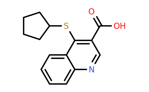 CAS 1275908-47-8 | 4-(cyclopentylsulfanyl)quinoline-3-carboxylic acid