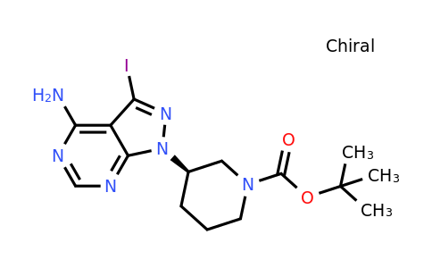 CAS 1276110-38-3 | tert-butyl (3R)-3-{4-amino-3-iodo-1H-pyrazolo[3,4-d]pyrimidin-1-yl}piperidine-1-carboxylate