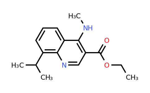 CAS 1279210-83-1 | Ethyl 8-isopropyl-4-(methylamino)quinoline-3-carboxylate