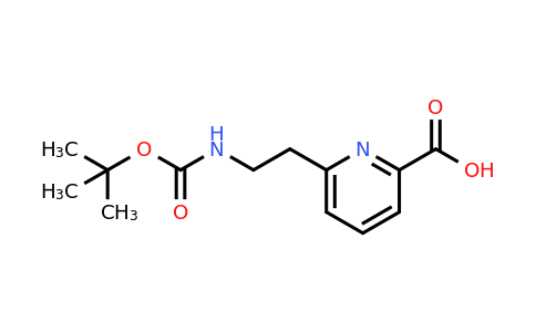 CAS 1279821-24-7 | 6-[2-[(Tert-butoxycarbonyl)amino]ethyl]pyridine-2-carboxylic acid