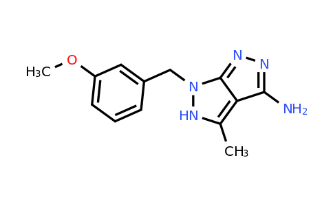 CAS 1280804-28-5 | 6-[(3-Methoxyphenyl)methyl]-4-methyl-5H,6H-[1,2]diazolo[3,4-c]pyrazol-3-amine