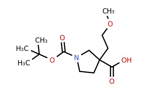 CAS 1281549-47-0 | 1-[(tert-butoxy)carbonyl]-3-(2-methoxyethyl)pyrrolidine-3-carboxylic acid