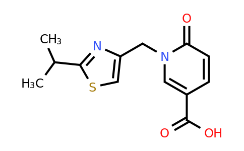 CAS 1282763-59-0 | 6-oxo-1-{[2-(propan-2-yl)-1,3-thiazol-4-yl]methyl}-1,6-dihydropyridine-3-carboxylic acid