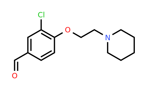 CAS 1285582-24-2 | 3-chloro-4-[2-(piperidin-1-yl)ethoxy]benzaldehyde