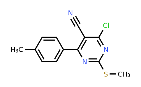 CAS 128640-74-4 | 4-Chloro-2-(methylthio)-6-(p-tolyl)pyrimidine-5-carbonitrile