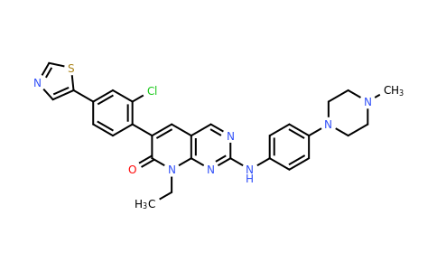 CAS 1286739-19-2 | 6-[2-chloro-4-(1,3-thiazol-5-yl)phenyl]-8-ethyl-2-{[4-(4-methylpiperazin-1-yl)phenyl]amino}-7H,8H-pyrido[2,3-d]pyrimidin-7-one