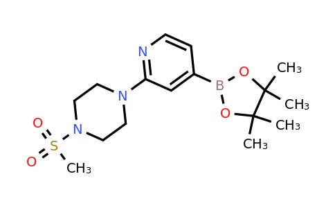 CAS 1286756-76-0 | 1-(Methylsulfonyl)-4-(4-(4,4,5,5-tetramethyl-1,3,2-dioxaborolan-2-YL)pyridin-2-YL)piperazine