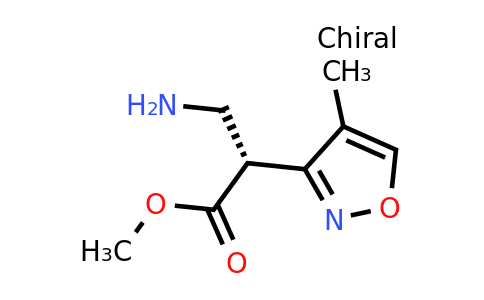 CAS 1289384-43-5 | (R)-Methyl 3-amino-2-(4-methylisoxazol-3-YL)propanoate