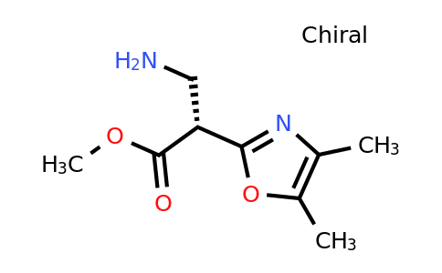 CAS 1289384-54-8 | (R)-Methyl 3-amino-2-(4,5-dimethyloxazol-2-YL)propanoate